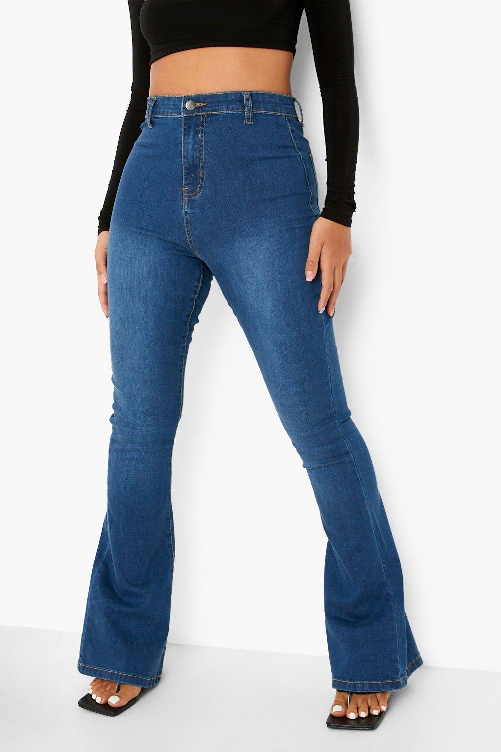 High rise deals flare jeans petite